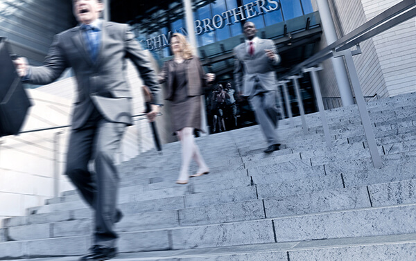 Lehman Brothers 2008: employees running