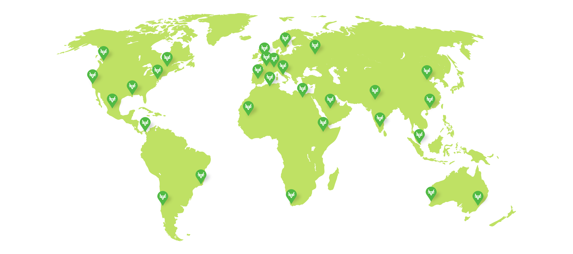 VeraCash world map