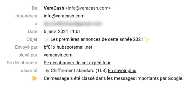 Email marketing VeraCash